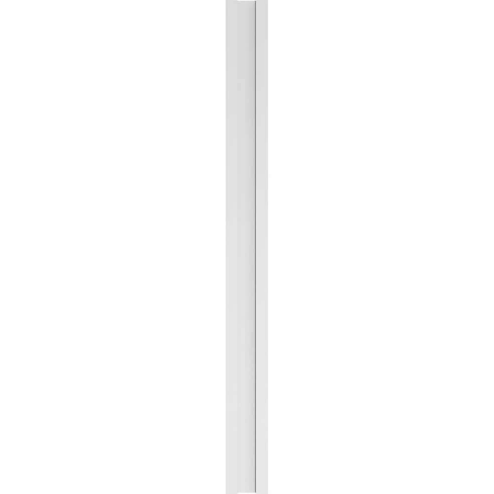 Ekena Millwork 2 in. x 7 in. x 82 in. Raised Panel PVC Pilaster Moulding with Decorative Capital and Base (Pair)