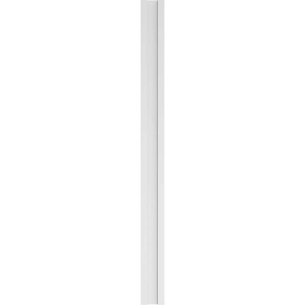 Ekena Millwork 2 in. x 7 in. x 90 in. 2-Equal Raised Panel PVC Pilaster Moulding with Decorative Capital and Base (Pair)