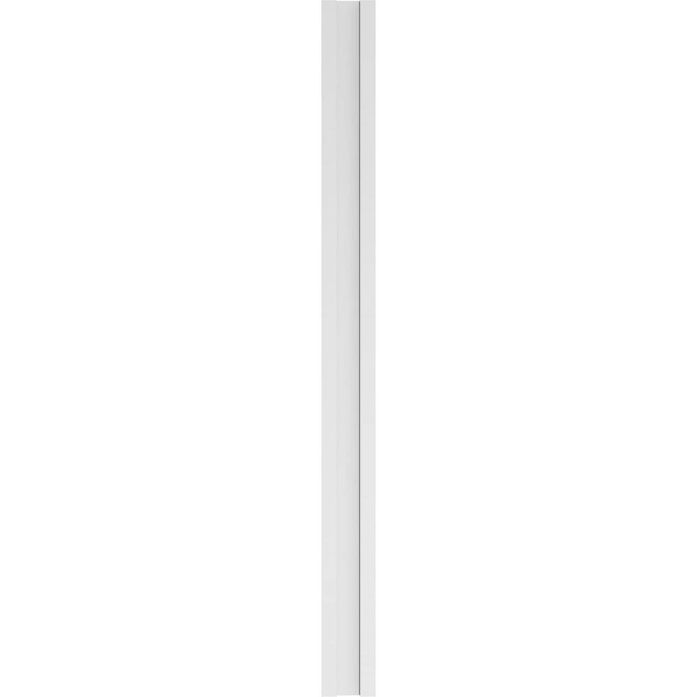 Ekena Millwork 2 in. x 7 in. x 90 in. Flat Panel PVC Pilaster Moulding with Standard Capital and Base (Pair)
