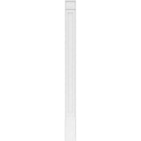 Ekena Millwork 2 in. x 7 in. x 90 in. Flat Panel PVC Pilaster Moulding with Decorative Capital and Base (Pair)