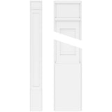 Ekena Millwork 2 in. x 7 in. x 90 in. Flat Panel PVC Pilaster Moulding with Decorative Capital and Base (Pair)