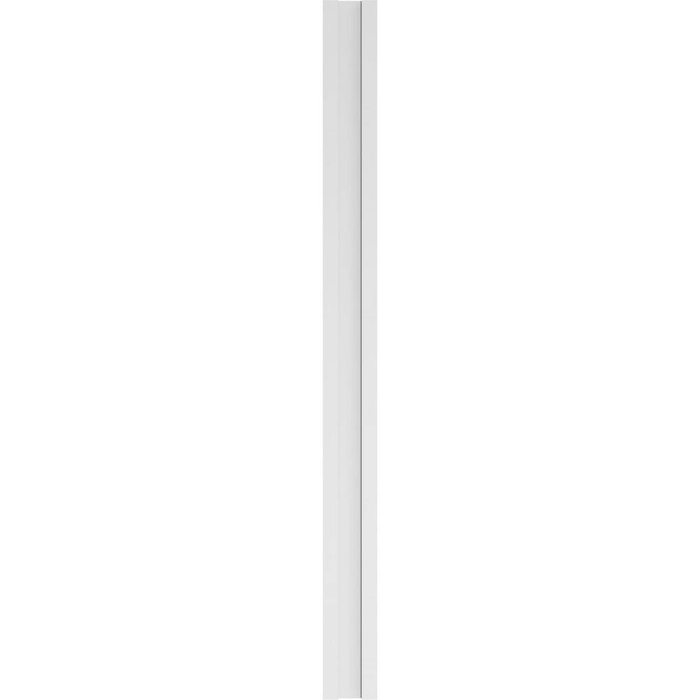 Ekena Millwork 2 in. x 7 in. x 90 in. Flat Panel PVC Pilaster Moulding with Decorative Capital and Base (Pair)