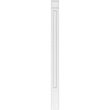 Ekena Millwork 2 in. x 7 in. x 96 in. Raised Panel PVC Pilaster Moulding with Decorative Capital and Base (Pair)