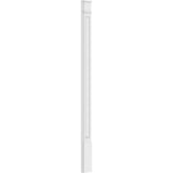 Ekena Millwork 2 in. x 7 in. x 96 in. Raised Panel PVC Pilaster Moulding with Decorative Capital and Base (Pair)