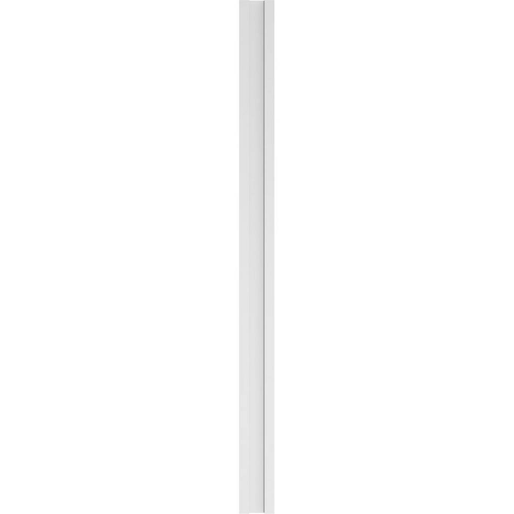 Ekena Millwork 2 in. x 7 in. x 102 in. 2-Equal Flat Panel PVC Pilaster Moulding with Standard Capital and Base (Pair)