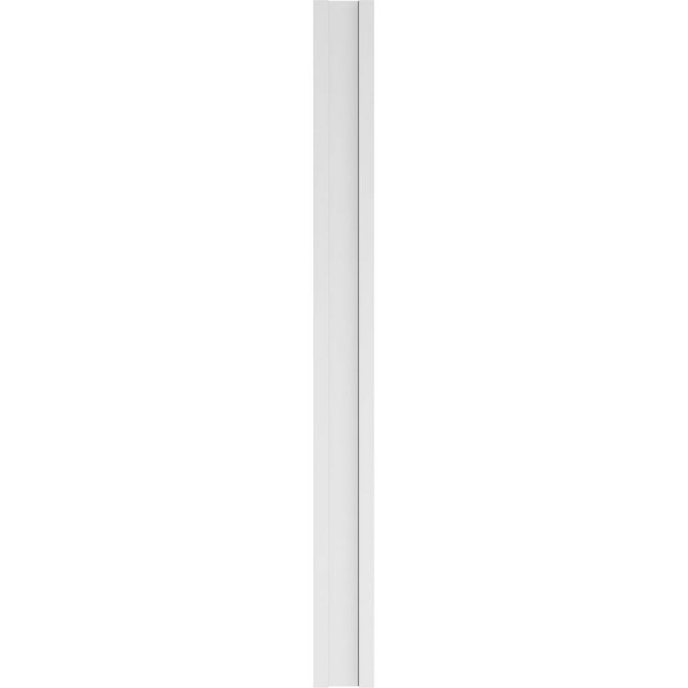 Ekena Millwork 2 in. x 8 in. x 90 in. Smooth PVC Pilaster Moulding with Decorative Capital and Base (Pair)