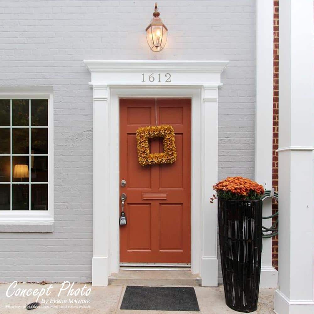 Ekena Millwork 2 in. x 8 in. x 102 in. 2-Equal Raised Panel PVC Pilaster with Standard Capital and Base (Pair)