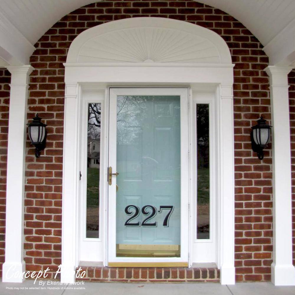 Ekena Millwork 2 in. x 8 in. x 102 in. 2-Equal Raised Panel PVC Pilaster with Standard Capital and Base (Pair)