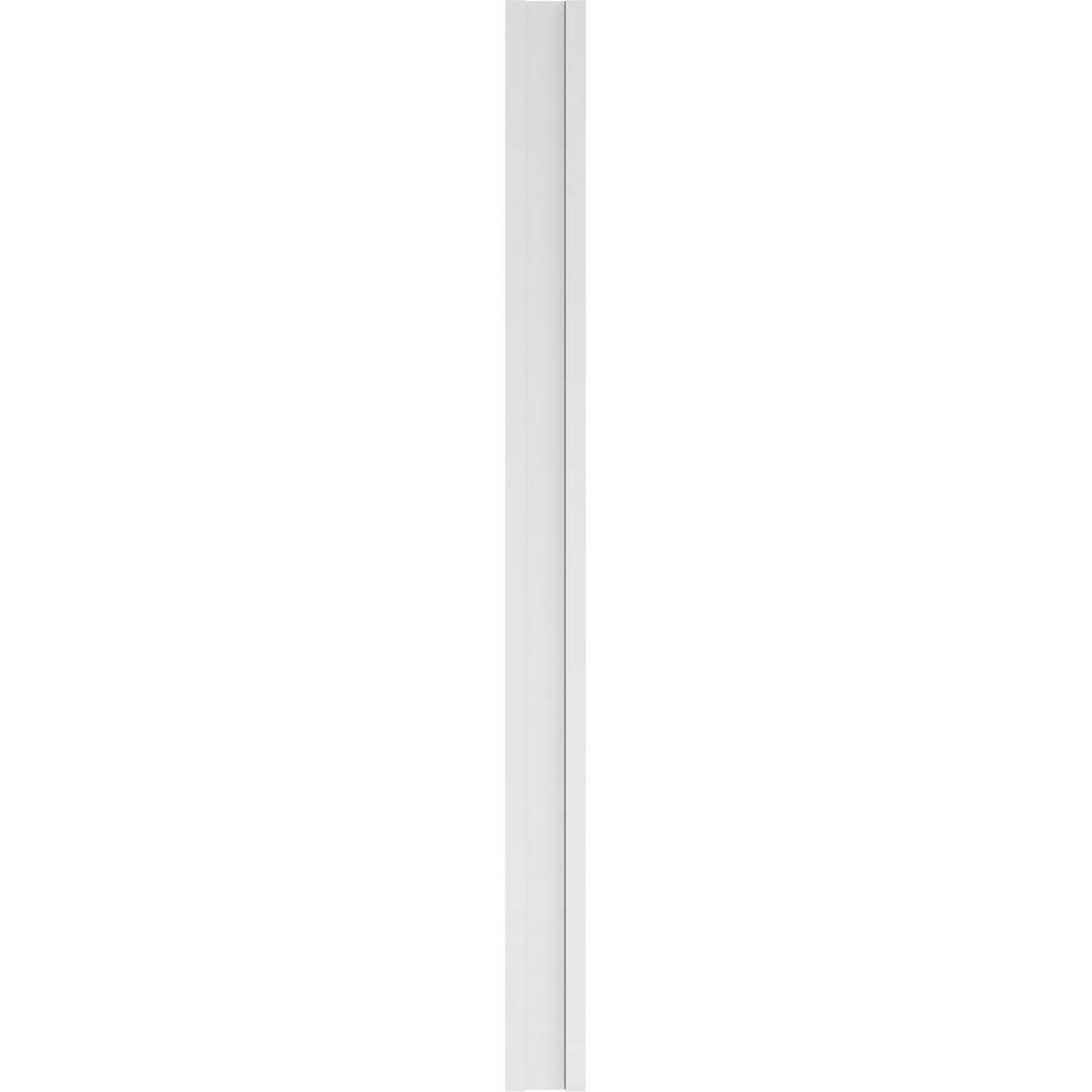 Ekena Millwork 2 in. x 8 in. x 108 in. 2 Equal Flat Panel PVC Pilaster with Decorative Capital and Base Moulding (Pair)