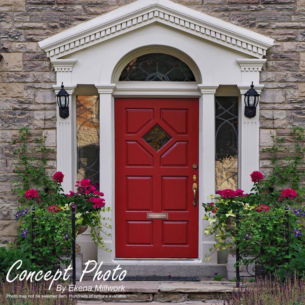 Ekena Millwork 2 in. x 8 in. x 108 in. 2 Equal Flat Panel PVC Pilaster with Decorative Capital and Base Moulding (Pair)