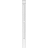 Ekena Millwork 2 in. x 8 in. x 108 in. 2 Equal Raised Panel PVC Pilaster with Decorative Capital and Base Moulding (Pair)