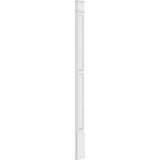 Ekena Millwork 2 in. x 8 in. x 108 in. 2 Equal Raised Panel PVC Pilaster with Decorative Capital and Base Moulding (Pair)