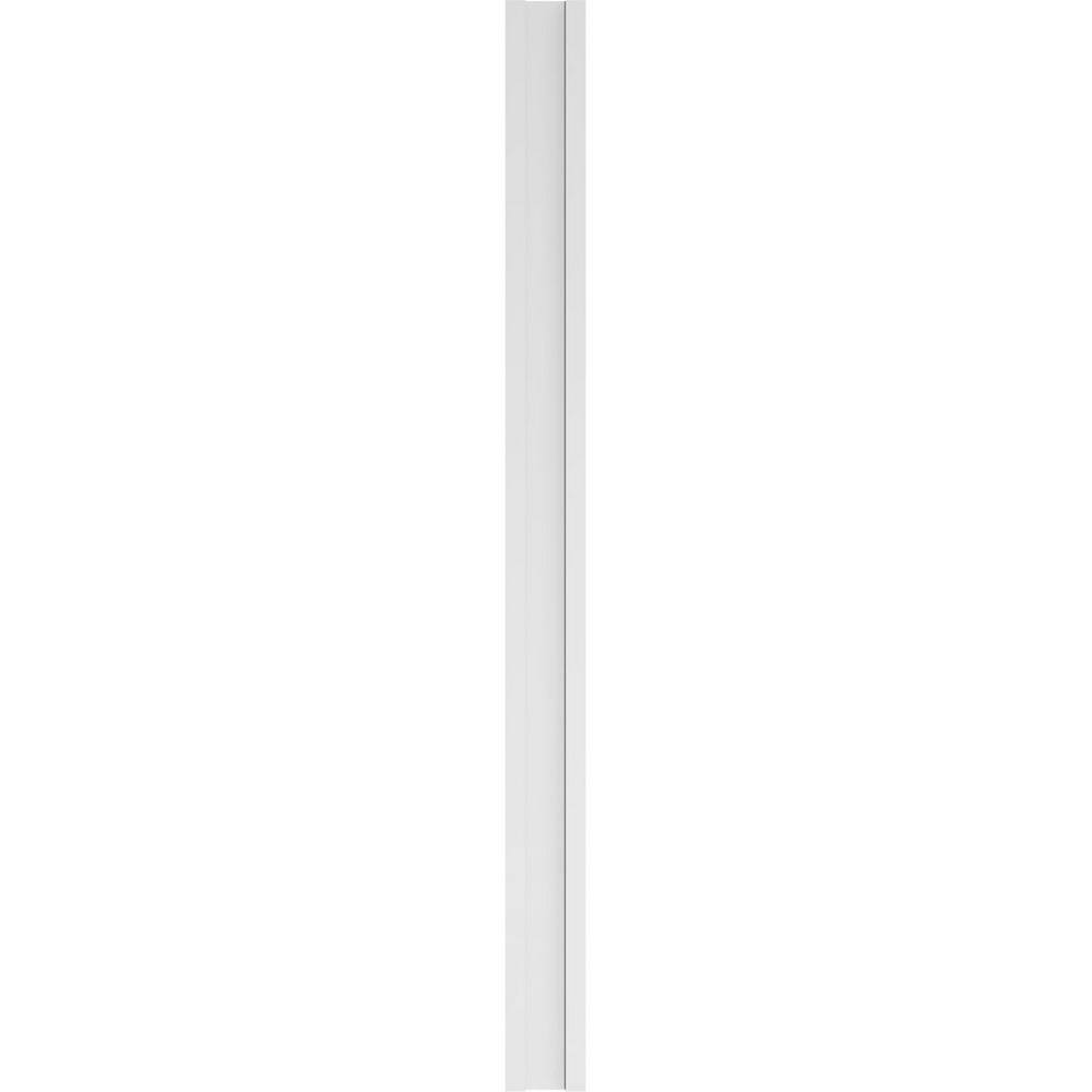 Ekena Millwork 2 in. x 8 in. x 108 in. Fluted PVC Pilaster with Standard Capital and Base Moulding (Pair)
