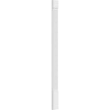Ekena Millwork 2 in. x 8 in. x 108 in. Fluted PVC Pilaster with Standard Capital and Base Moulding (Pair)