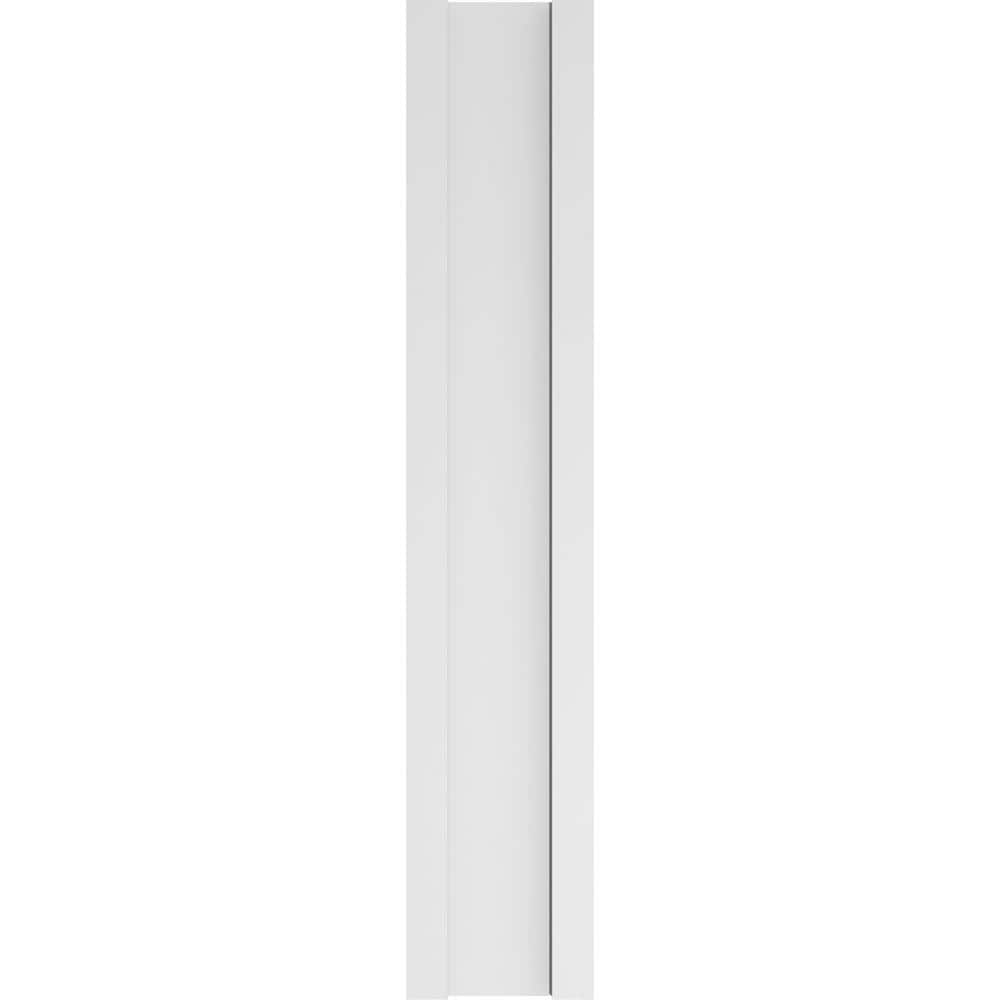 Ekena Millwork 2 in. x 9 in. x 48 in. 2-Equal Flat Panel PVC Pilaster Moulding with Standard Capital and Base (Pair)