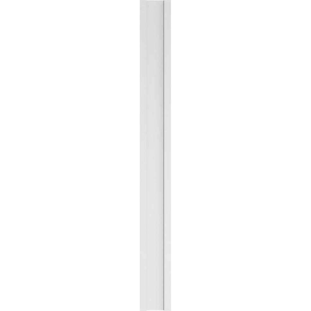 Ekena Millwork 2 in. x 9 in. x 90 in. 2-Equal Flat Panel PVC Pilaster Moulding with Decorative Capital and Base (Pair)