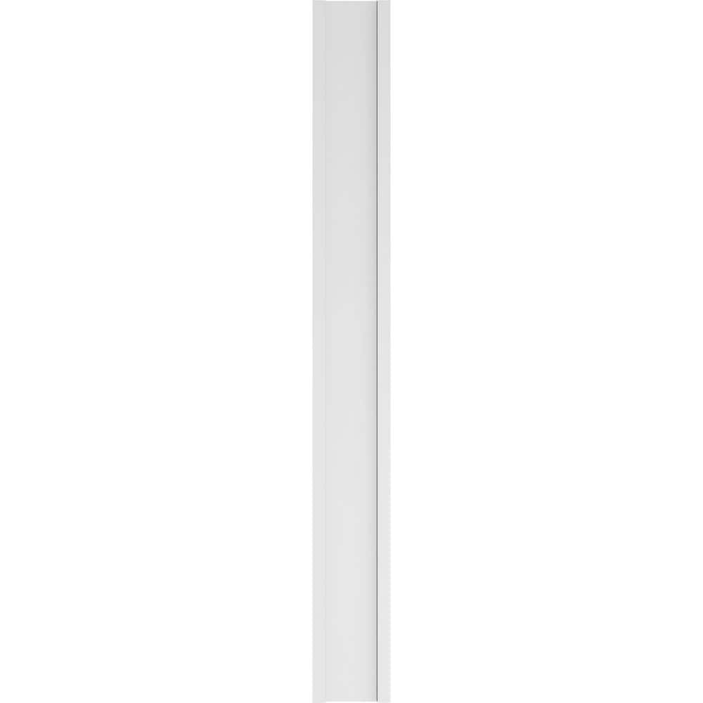 Ekena Millwork 2 in. x 12 in. x 108 in. PVC Pilaster 2 Equal Flat Panel with Standard Capital and Base (Pair)