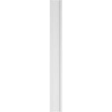 Ekena Millwork 2 in. x 12 in. x 108 in. PVC Pilaster 2 Equal Flat Panel with Standard Capital and Base (Pair)