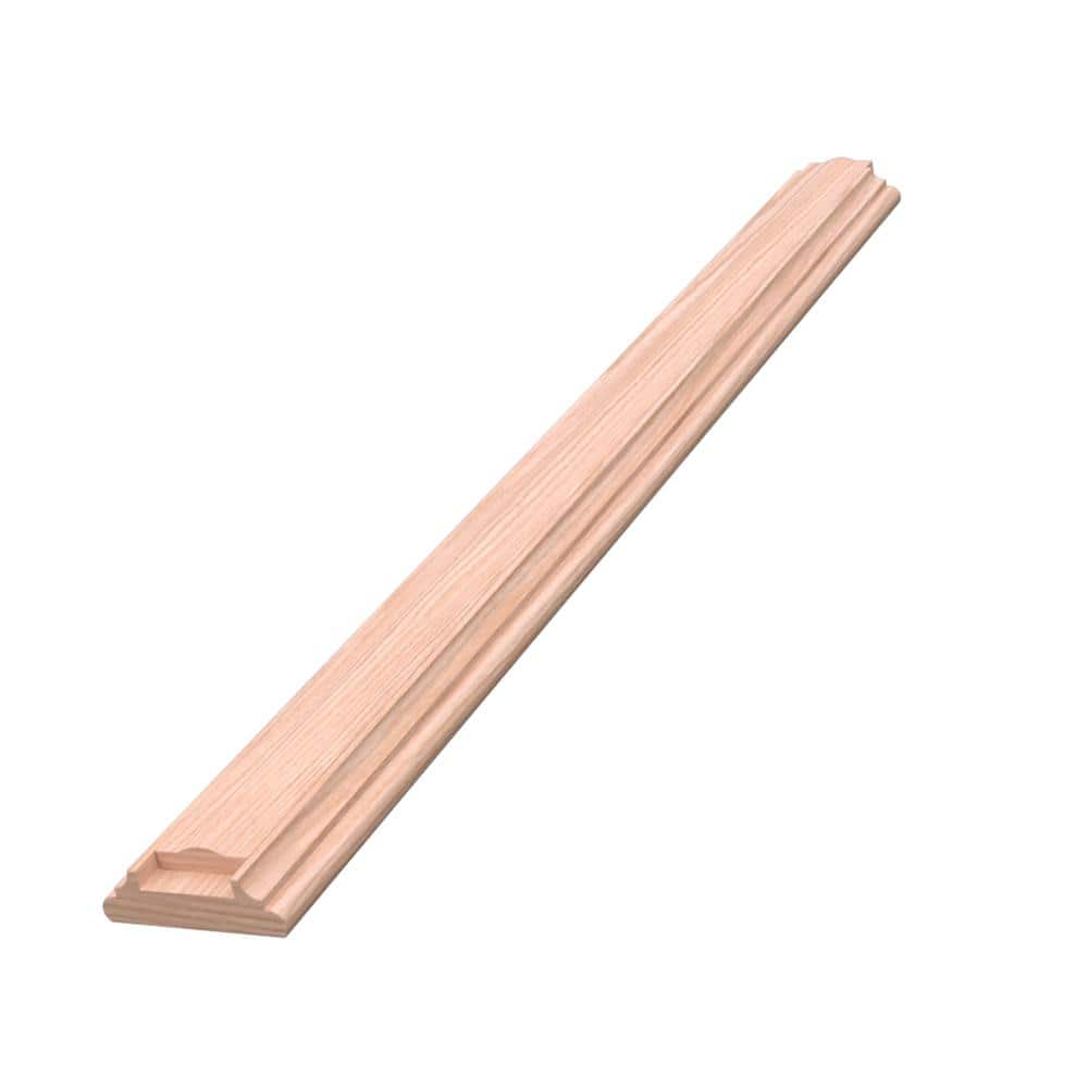 EVERMARK Stair Parts 6045 8 ft. Unfinished Red Oak Shoe Rail with Crown Fillet