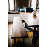 HARDWOOD REFLECTIONS 6 ft. L x 30 in. D Unfinished Saman Solid Wood Butcher Block Desktop Countertop With Live Edge