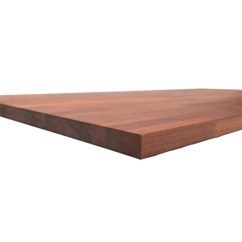 HARDWOOD REFLECTIONS 4 ft. L x 25 in. D Unfinished Sapele Solid Wood Butcher Block Countertop With Eased Edge