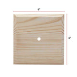 Waddell Post Top Plate - Jumbo, 6 in. x 6 in. - Sanded Unfinished Pine - Indoor Outdoor Decor Accent for Banisters, Poles, Rods