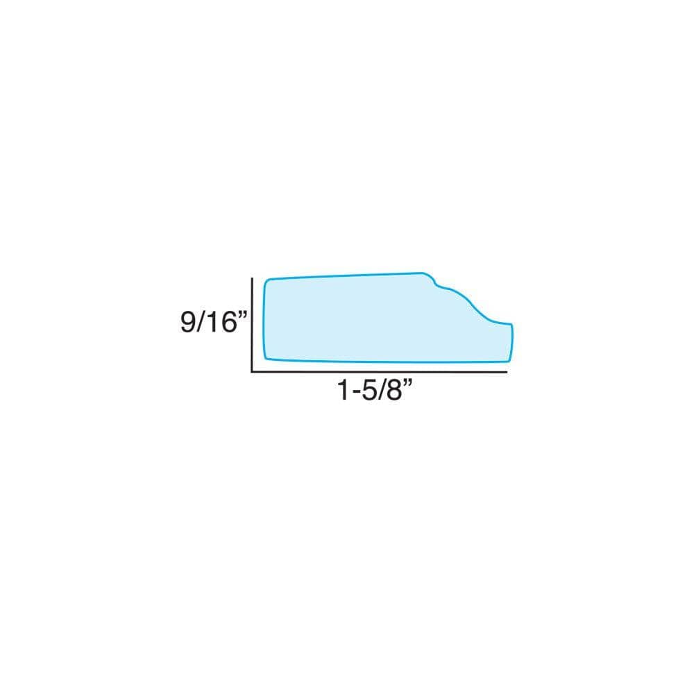 American Pro Decor WM 935 1-5/8 in. x 9/16 in. x 6 in. Long Recycled Polystyrene Door Stop Moulding Sample