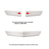 American Pro Decor Trim Fast WM 49 3 in. x 2 in. x 96 in. Plain Polystyrene Peel and Stick Crown Moulding 48 LF (6-Pack)