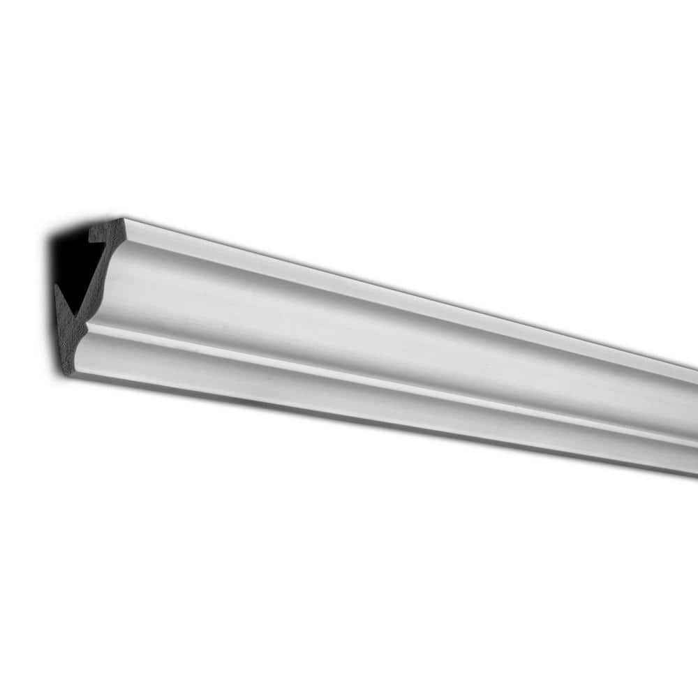 American Pro Decor Trim Fast WM 49 3 in. x 2 in. x 96 in. Plain Polystyrene Peel and Stick Crown Moulding 48 LF (6-Pack)