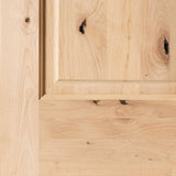 Krosswood Doors 64 in. x 96 in. Rustic Knotty Alder Clear Half-Lite Unfinished Wood with V-Groove Right Active Double Prehung Front Door