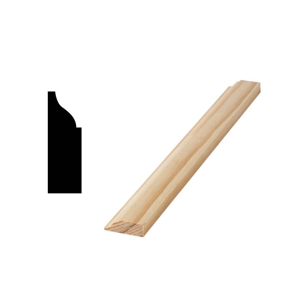 Woodgrain Millwork WM 937 7/16 in. x 1-1/4 in. x 84 in. Solid Pine Stop Moulding