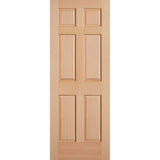 Masonite 30 in. x 80 in. 6-Panel Unfinished Fir Front Exterior Door Slab