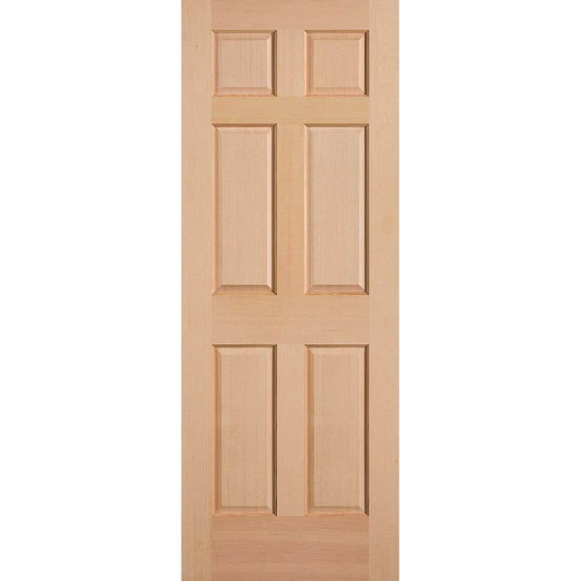 Masonite 30 in. x 80 in. 6-Panel Unfinished Fir Front Exterior Door Slab