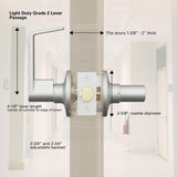 Schlage Commercial Steel Passage Hall/Closet Door Lever Lockset