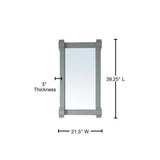 James Martin Vanities Brittany Urban Gray Rectangular Bathroom Vanity Mirror, 21.7 x 39.2 Inches