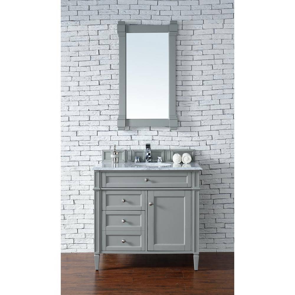 James Martin Vanities Brittany Urban Gray Rectangular Bathroom Vanity Mirror, 21.7 x 39.2 Inches