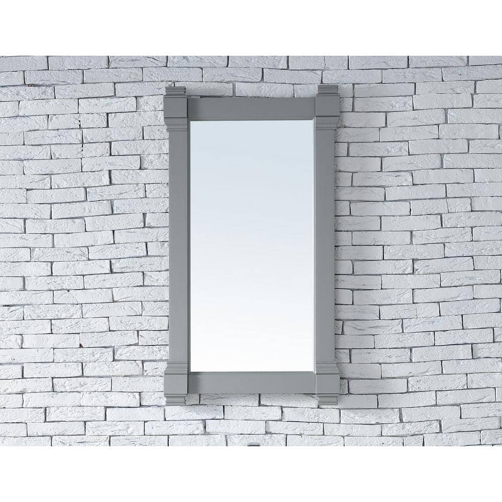 James Martin Vanities Brittany Urban Gray Rectangular Bathroom Vanity Mirror, 21.7 x 39.2 Inches