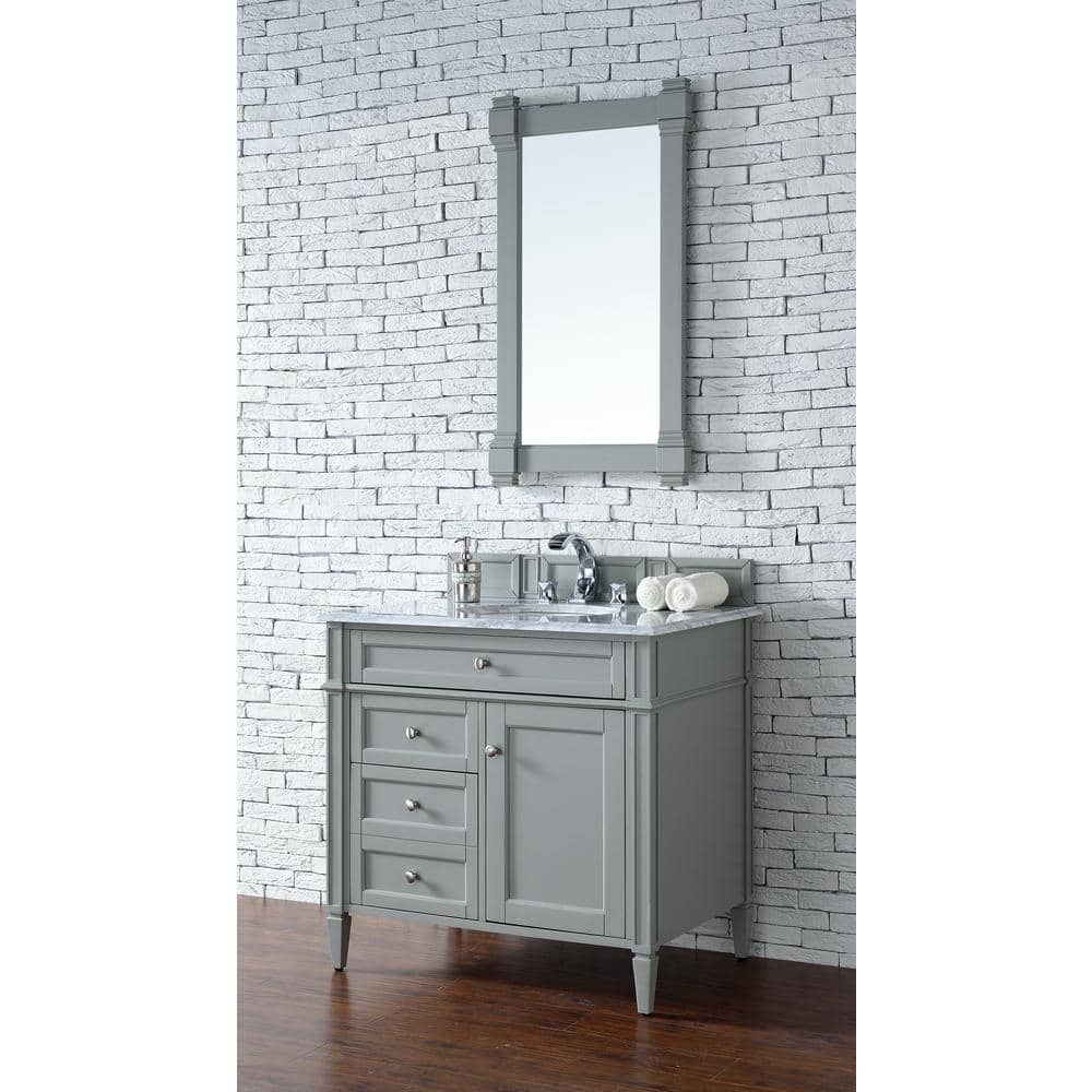 James Martin Vanities Brittany Urban Gray Rectangular Bathroom Vanity Mirror, 21.7 x 39.2 Inches