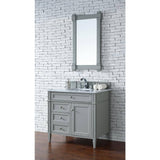 James Martin Vanities Brittany Urban Gray Rectangular Bathroom Vanity Mirror, 21.7 x 39.2 Inches
