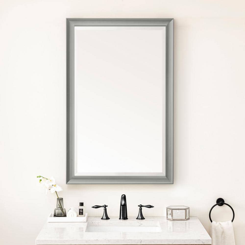 James Martin Vanities Glenbrooke 26" x 40" Urban Gray Bathroom Vanity Mirror