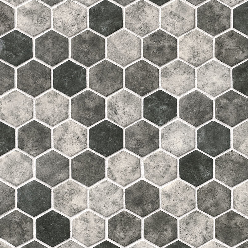 MSI Urban Tapestry Hexagon 12 in. x 12 in. x 6 mm Glass Mesh-Mounted Mosaic Tile (15 sq. ft. / case)