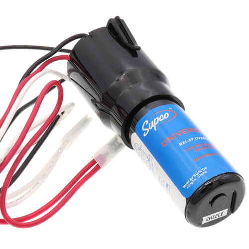Supco URCO210RC capacitor - side view (Type: Relay; Voltage: 115V)