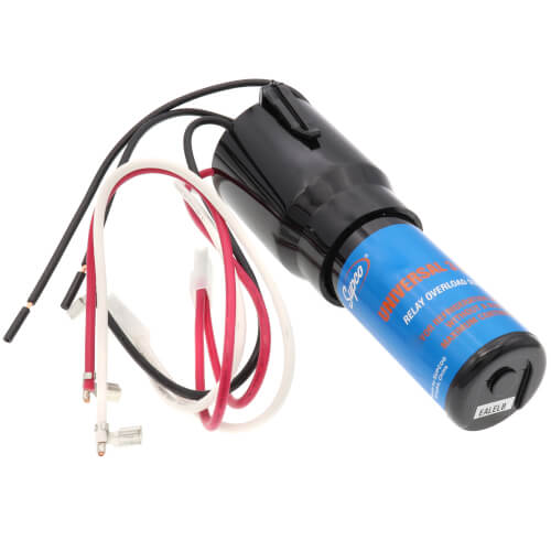 Supco URCO410RC capacitor - side view (Type: Relay; Voltage: 115V)