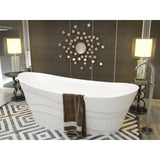 ANZZI Stratus 5.6 ft. Acrylic Freestanding Bathtub, Reversible Drain, Glossy White (67 x 29.5 x 29 in)