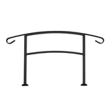 US Door and Fence Aluminum Handrail for 3 Steps Black