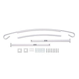 US Door and Fence Aluminum Handrail for 3 Steps White