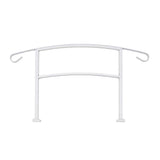 US Door and Fence Aluminum Handrail for 3 Steps White
