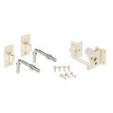 US Door and Fence Navajo White Steel Flat Wall Fence Gate Hardware Kit