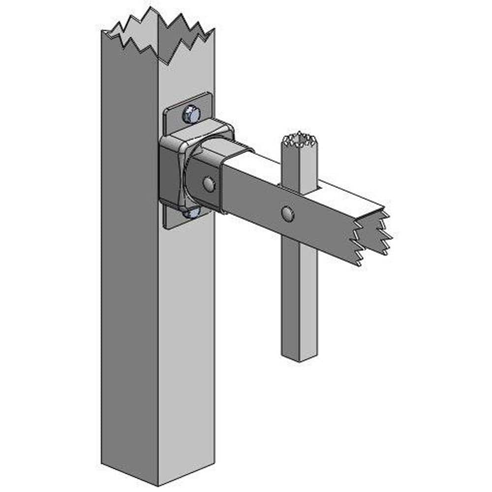 US Door and Fence White Steel Deluxe Fence Gate Hardware Kit