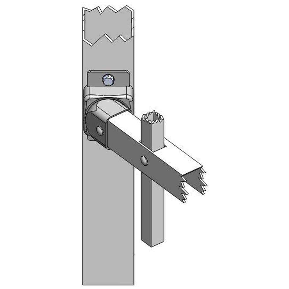 US Door and Fence White Steel Deluxe Fence Gate Hardware Kit